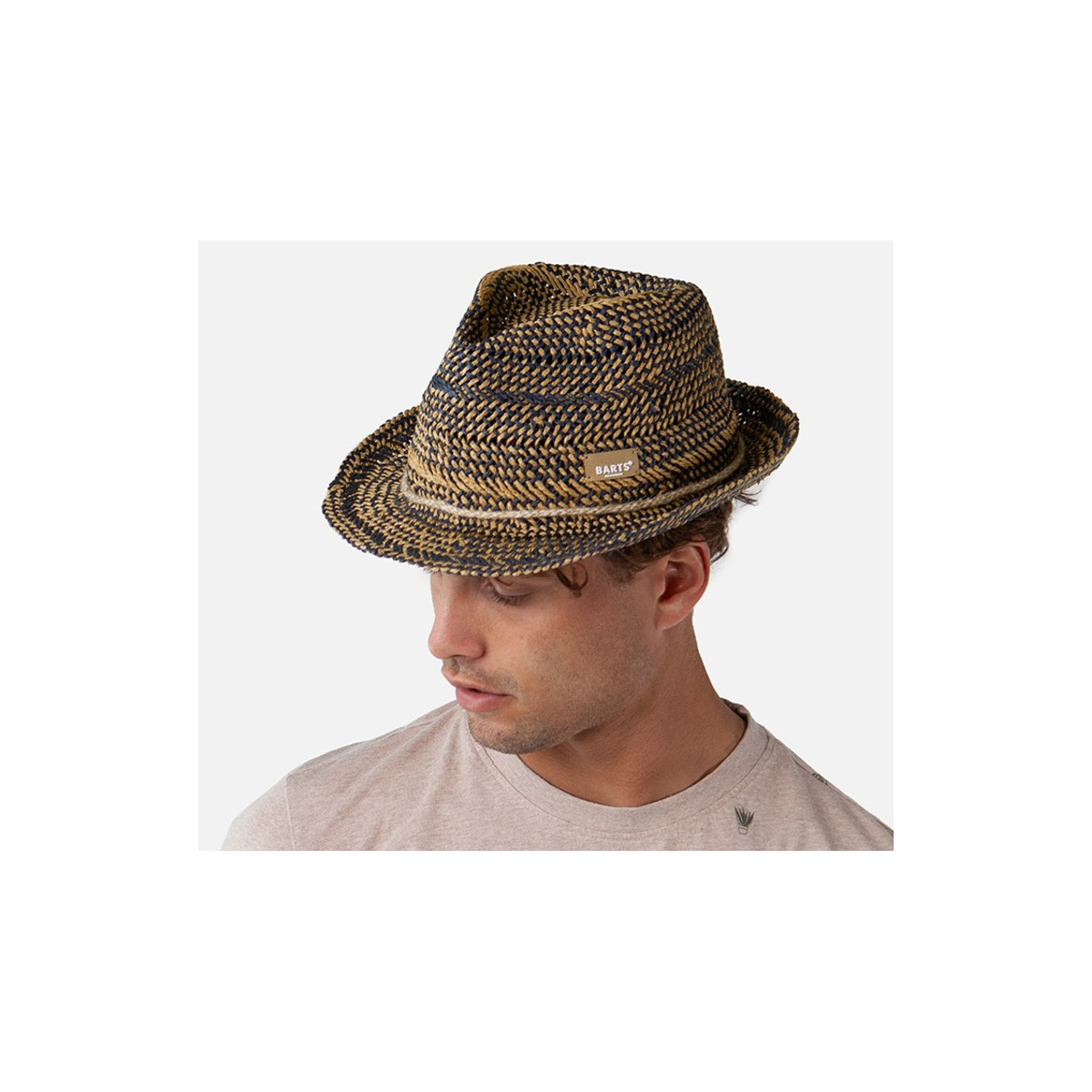 Chapeau Trilby Bergamo En Lin - Petit Bord, Bandeau Marron - Fabriqué En Italie - Pour Homme Et Femme - Tendance été