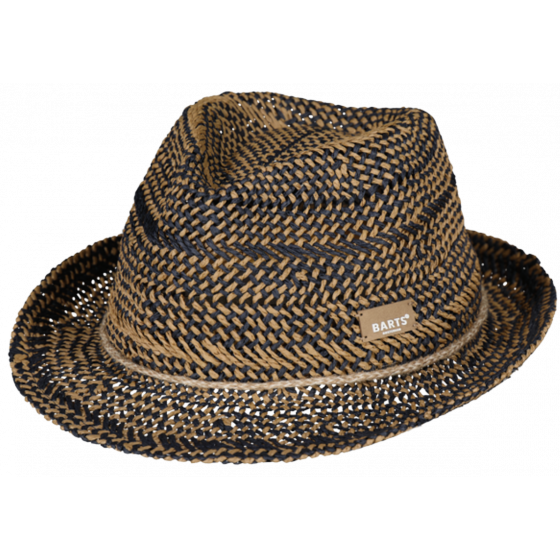 Trilby Anjar Hat Paper Straw Beige & Blue - Barts