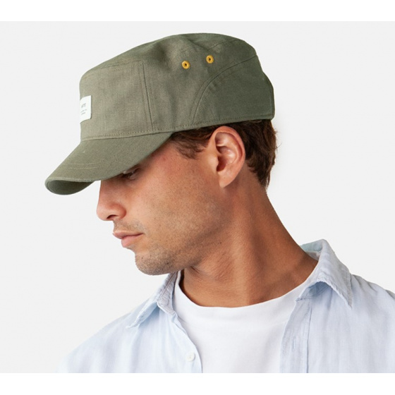 Montania Linen & Cotton Military Cap Sand - Barts