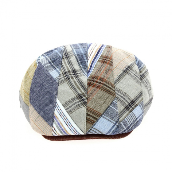 Pino Burgundy Patchwork Flat Cap - MTM Pino Burgundy Patchwork Flat Cap - MTM