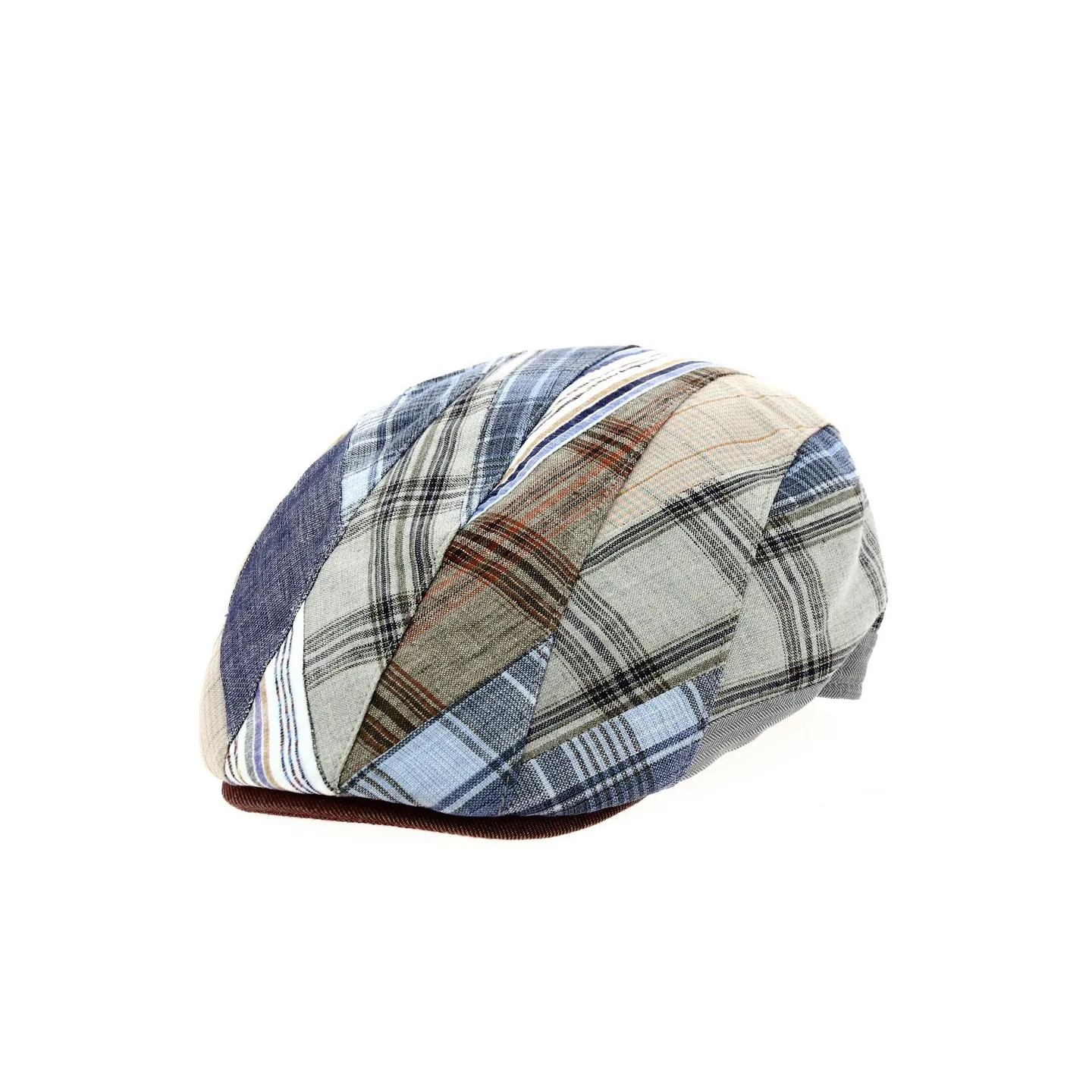 Pino Burgundy Patchwork Flat Cap - MTM Reference: 12436 | Traclet Hat Shop