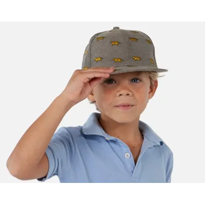 Children's Snapback Cap Pauk Tiger Charcoal - Barts  Reference: 19768| Chapellerie Traclet