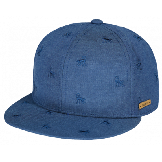 Kids' Blue Cotton Snapback Cap with Monkey Pauk - Barts