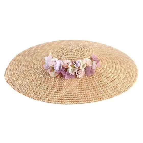 Provencal Hat Malva Natural Straw - Traclet