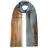 Foulard Chèche Summer Limerick Marron & bleu - Stetson