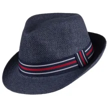 Blue Paper Straw Trilby Hat Nardo - Scippis   Reference: 19818| Chapellerie Traclet