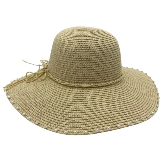 Trelins Fancy Paper Straw Wide-Brim Hat - Traclet