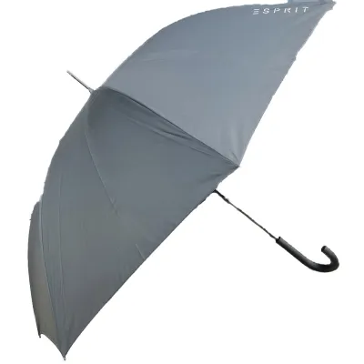 Long Semi-Automatic Black Striped Stick Umbrella - Esprit Reference: 14506