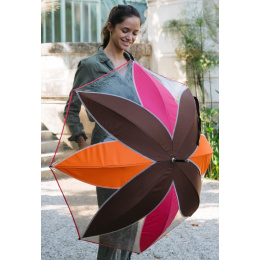 Women's Transparent Rosette Umbrella - Piganiol