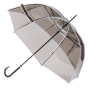 Transparent Smoked Umbrella with White Border - Piganiol
