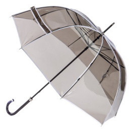 Parapluie Transparent Fumé Bordé Blanc - Piganiol