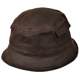Brown Riverman Waxed Cotton Bucket Hat - Scippis