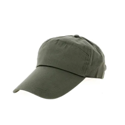 Casquette Baseball Coton Olive Longue Visière- Traclet