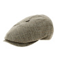 Oxford flat cap in beige silk - Traclet