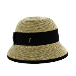 Santornin Natural Straw Cloche Hat - Fléchet