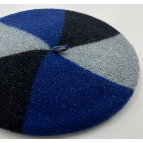 Béret Enfant Trio Bleu Noir & Gris - Le Béret Français