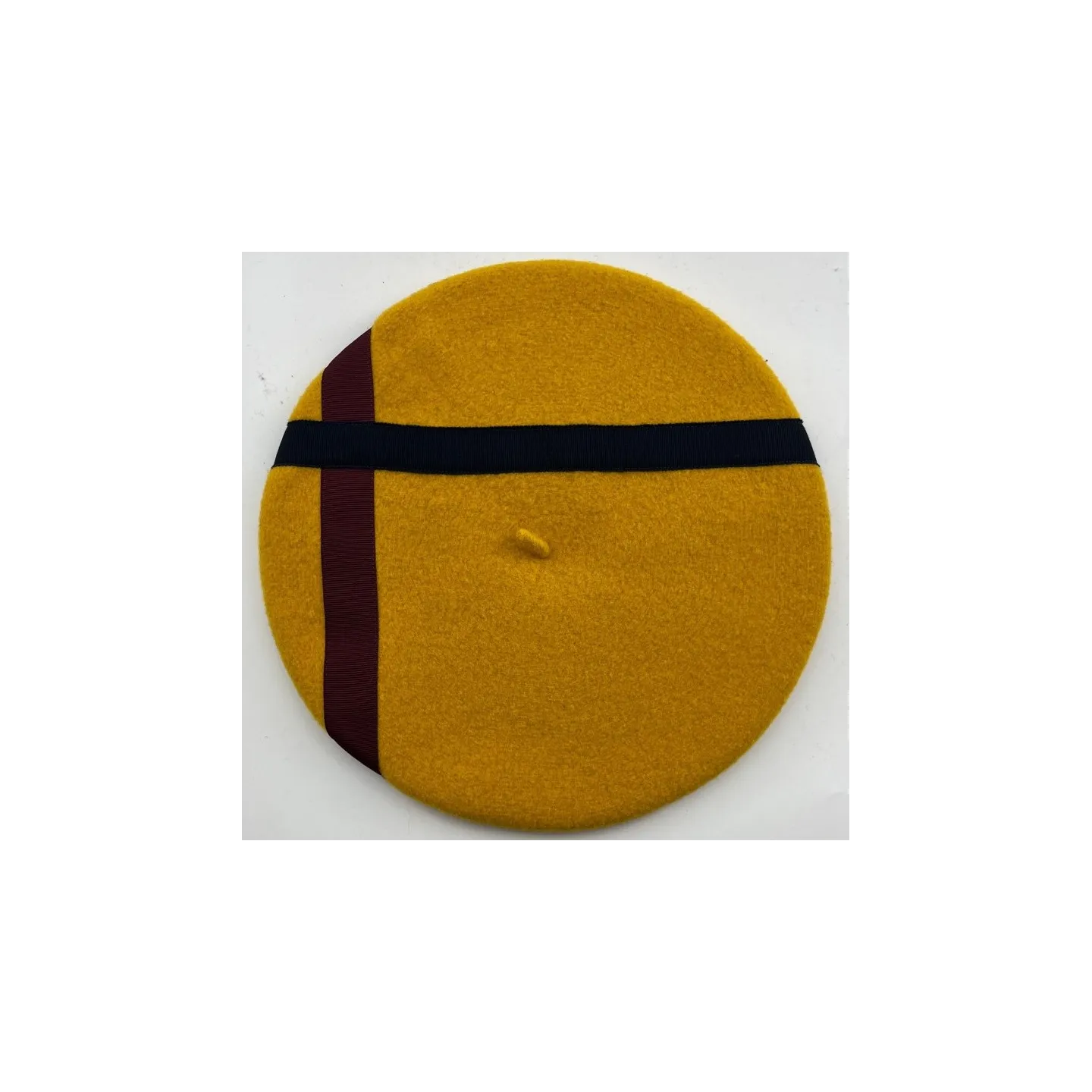 Béret Classique Rubans Jaune Moutarde - Le Béret Français  Reference : 19975| Chapellerie Traclet