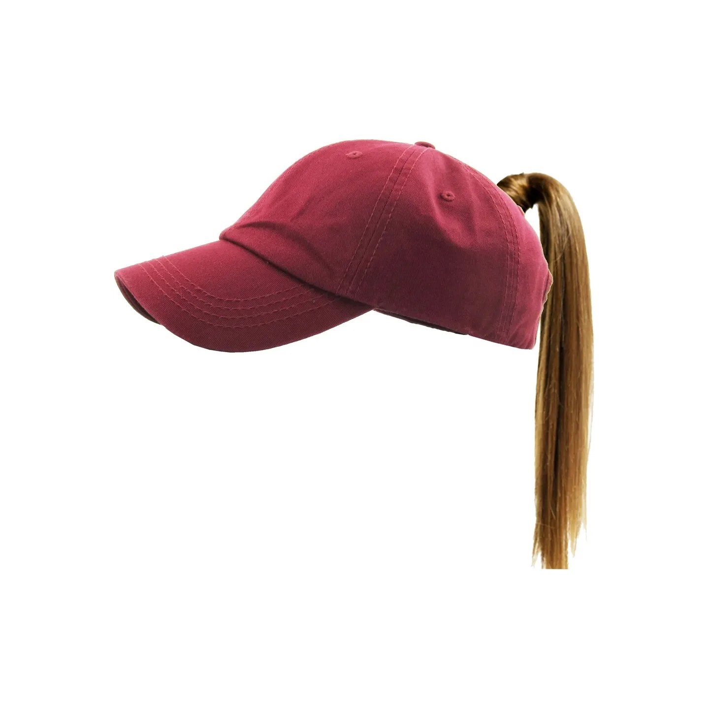 Casquette Baseball Femme Ponytail Bordeaux - Traclet