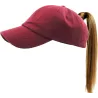 Casquette Baseball Femme Ponytail Bordeaux - Traclet