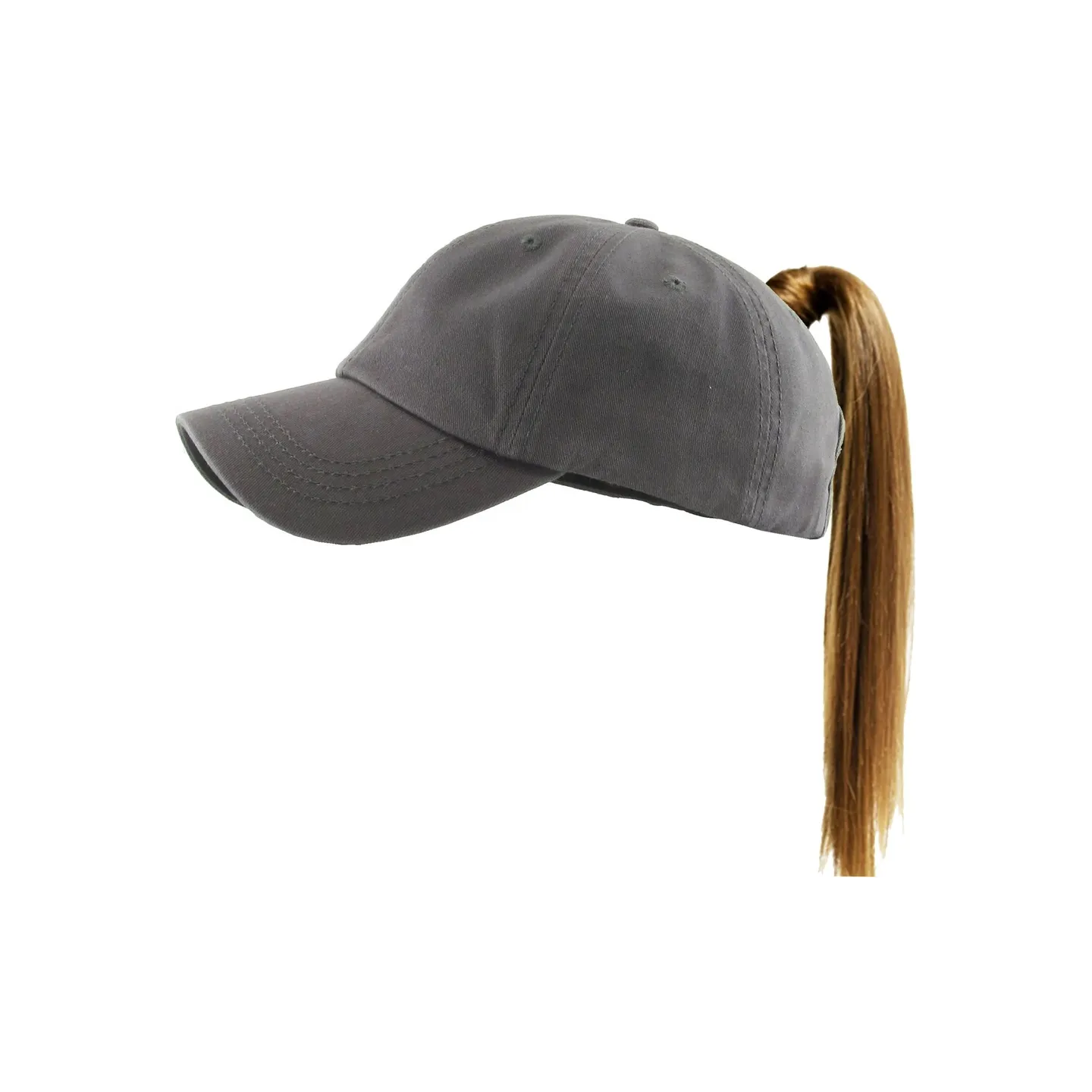 Casquette Baseball Femme Ponytail Grise - Traclet