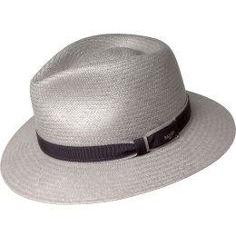 Grey Panama Traveller Brooks Hat - Bailey