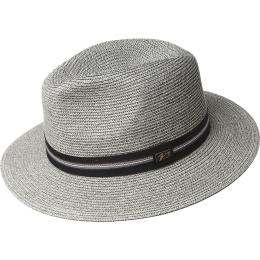 Grey Paper Straw Fedora Hat Hester - Bailey