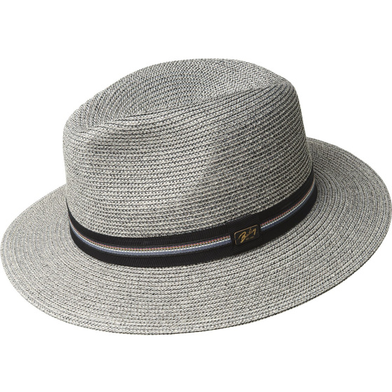 Grey Paper Straw Fedora Hat Hester - Bailey