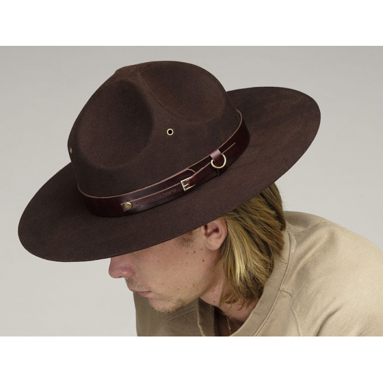 Brown Wool Felt Montana Scout Hat - Bailey