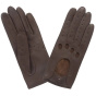 Women's Brown Leather Driving Gloves - Glove Story