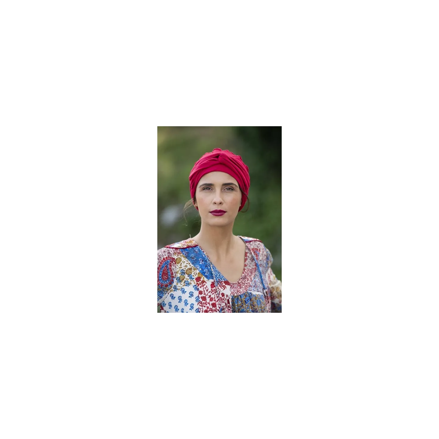 Turban Chimiothérapie Samra Rouge -  Traclet Reference : 12304 | Chapellerie Traclet