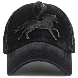 Vintage Black Mustang Baseball Cap - Kbethos