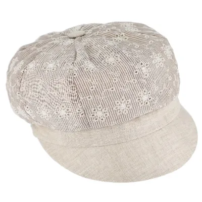 Beige Anemone Newsboy Cap - Traclet Reference: 20037| Traclet Hat Shop