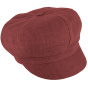 Brick Red Linen Newsboy Cap Costanza - Traclet