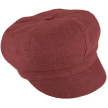 Brick Red Linen Newsboy Cap Costanza - Traclet   Reference: 20038| Traclet Hat Shop
