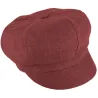 Brick Red Linen Newsboy Cap Costanza - Traclet   Reference: 20038| Traclet Hat Shop