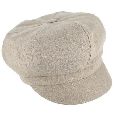Gavroche Costanza Linen Cap in Beige - Traclet Reference: 20040| Traclet Hat Shop