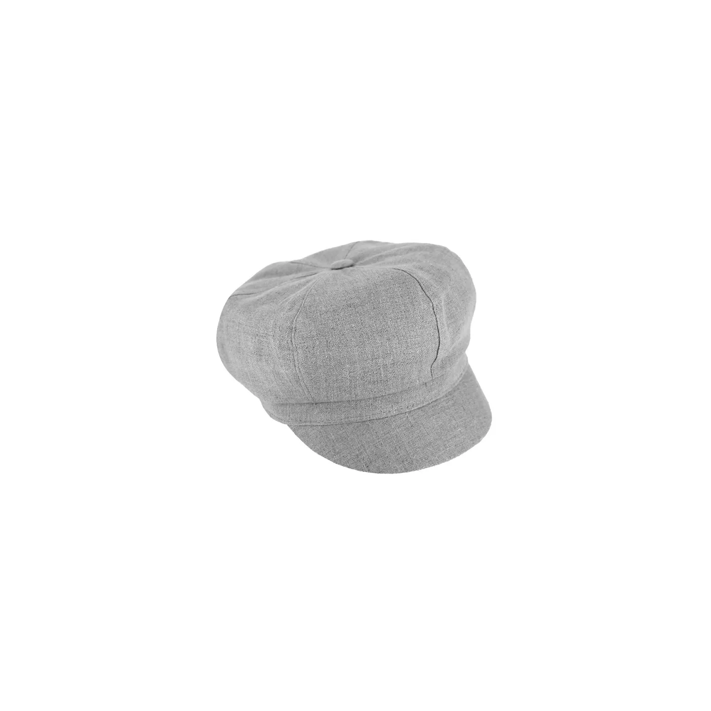 Gray Linen Costanza Newsboy Cap - Traclet Reference: 20041| Traclet Hat Shop