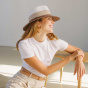 Tina Fedora Hat Mushroom Raffia Straw UPF50+ - House of Ord