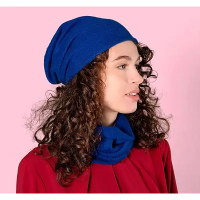 Indigo Cashmere Beanie - Traclet   Reference: 20052| Traclet Hat Shop