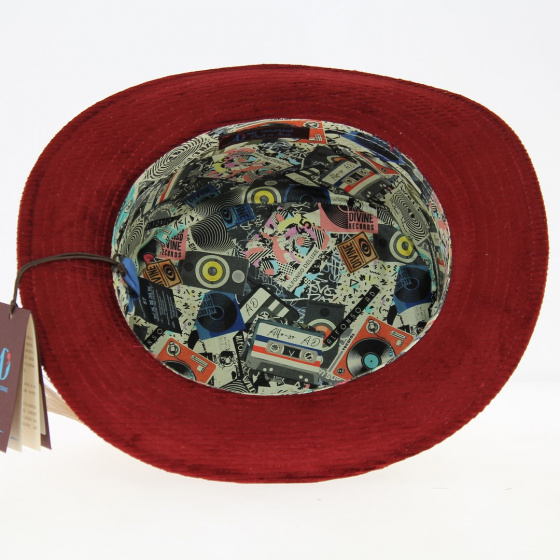 Blue denim and fancy fabric Top Hat - Alfonso d'este