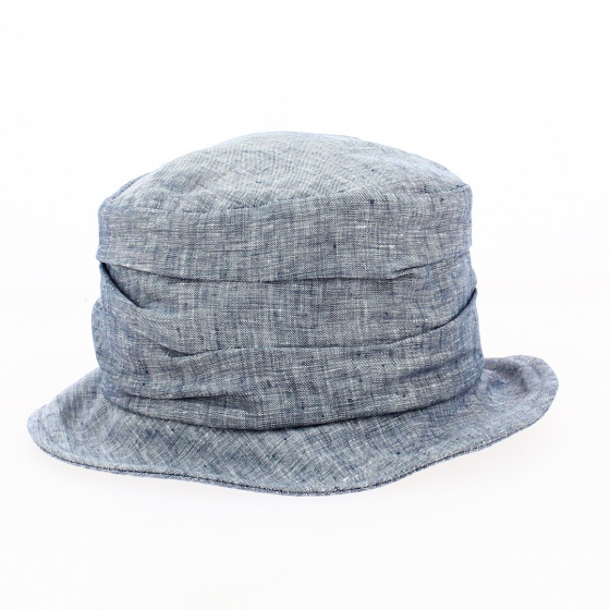 Plain linen bucket hat