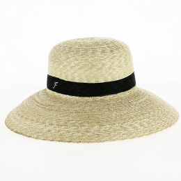Monique Couture Wide-Brimmed Natural Straw Hat - Flechet