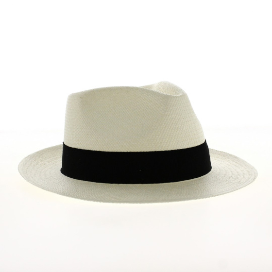 Donato Flat-Brimmed Traveller Panama Hat in White - Traclet