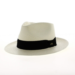 Donato Flat-Brimmed Traveller Panama Hat in White - Traclet