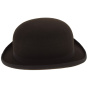 Brown Wool Felt Bowler Hat - Traclet