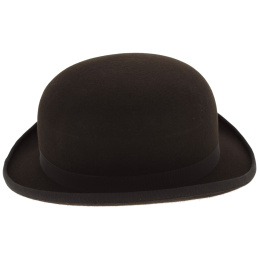 Brown Wool Felt Bowler Hat - Traclet