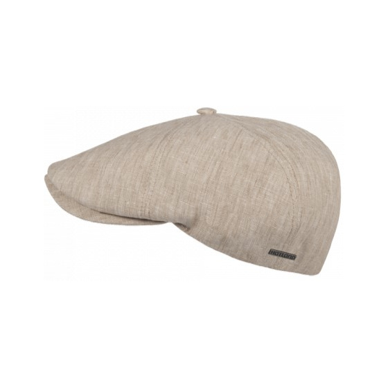 Yaro Flat Cap Linen Beige - Hatland