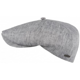 Yaro Lin Grey Flat Cap - Hatland