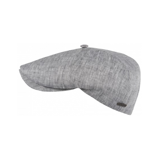 Yaro Lin Grey Flat Cap - Hatland