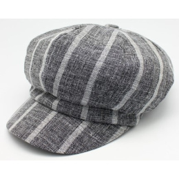 Dark Grey Daniela Newsboy Cap - Traclet